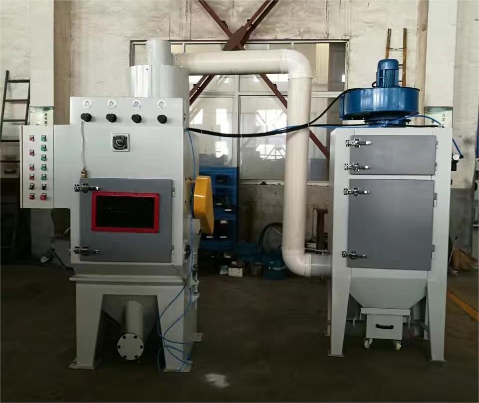 长寿中小型零件履带式自动喷砂机高效清洁省时省力