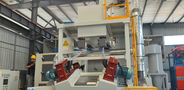 长寿板材除锈强化，通过式抛丸机应用案例