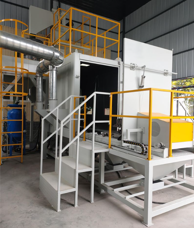 长寿全自动喷砂机 实现无人化高效生产